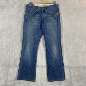 G-Star Raw Blue Jeans Core Custom Mens 32x30 Y2K VTG Distressed Stash Pocket